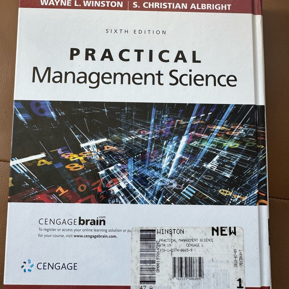 Practical Management Science Textbook - Picture 2 of 3